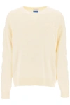 OFF-WHITE OFF WHITE SWEATER WITH EMBOSSED DIAGONAL MOTIF