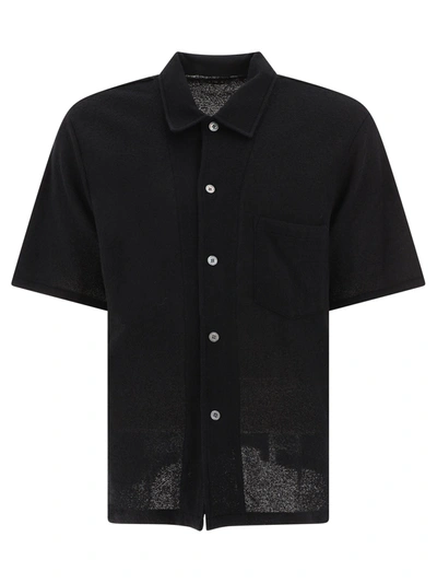 Our Legacy Boucle Short-sleeve Shirt In Black