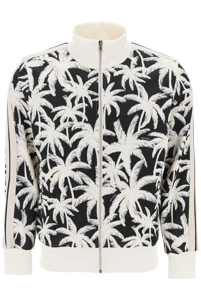 PALM ANGELS PALM ANGELS ZIP UP SWEATSHIRT WITH PALMS PRINT