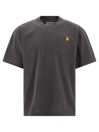 Sacai Jersey T-shirt In Grey