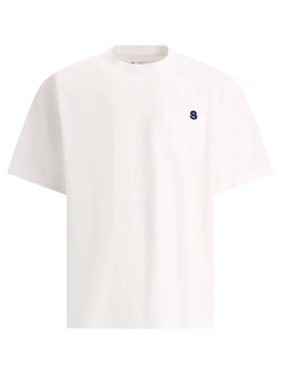 Sacai Cotton Jersey T-shirt In White