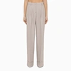 THE ANDAMANE THE ANDAMANE NATHALIE PEARL GREY PINSTRIPE TROUSERS