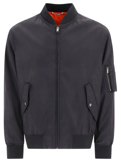 Valentino Toile Iconographe-print Bomber Jacket In Black