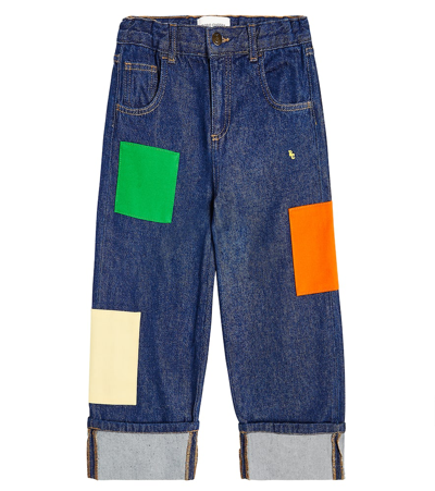 Bobo Choses Kids' Colorblocked Jeans In Multicoloured