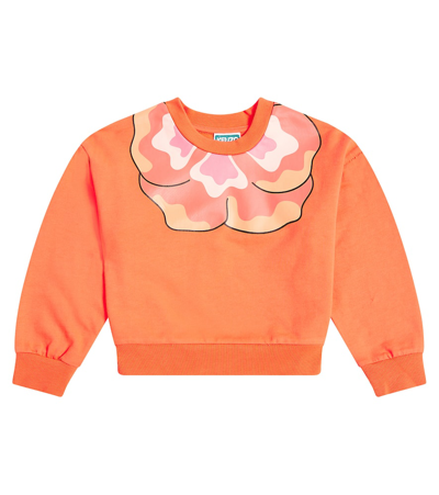 Kenzo Kids' 印花棉质混纺针织运动衫 In Multicoloured