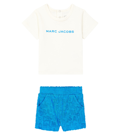 Marc Jacobs Baby Logo T-shirt And Shorts Set In Electric Blue