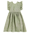 Il Gufo Linen Dress In Sage Green