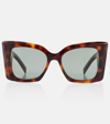 Saint Laurent Women Blaze Tortoiseshell Sunglasses In Havana-havana-green