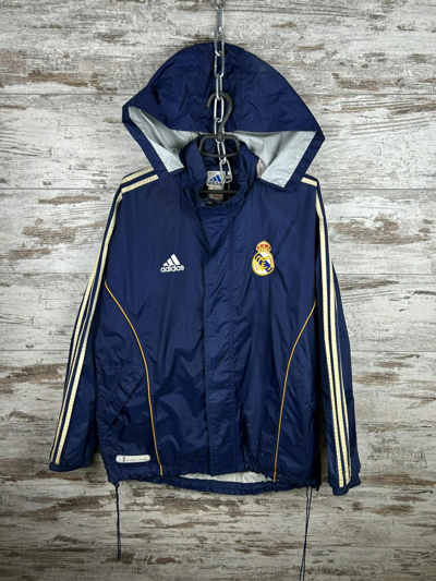 Pre-owned Adidas X Real Madrid Mens Vintage Adidas Real Madrid Jacket Y2k Jersey In Navy