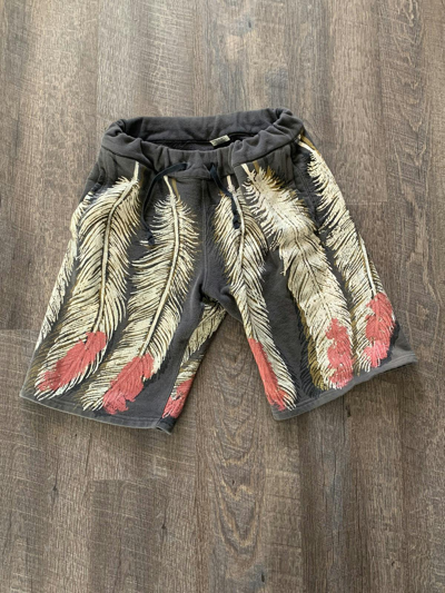 Pre-owned Kapital Feather Shorts In Grey