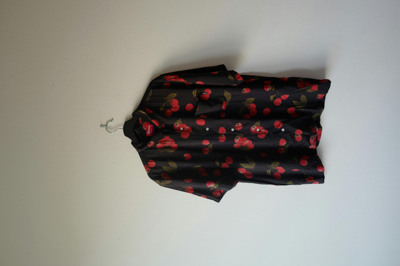 Pre-owned Supreme Cherry Rayon Shirt In Black