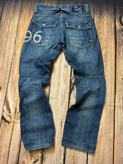 Pre-owned G Star Raw X Vintage Pants G Star Raw 96 Y2k Distressed Japan Style In Blue