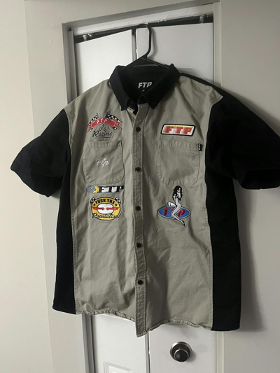 Pre-owned Fuck The Population Ftp Work Shirt In Khaki