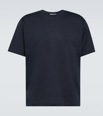 Lardini Cotton And Silk T-shirt In Blue