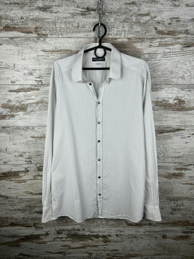 Pre-owned Dolce Gabbana X Vintage Mens Vintage Dolce & Gabbana Shirts Button Up Luxury In White