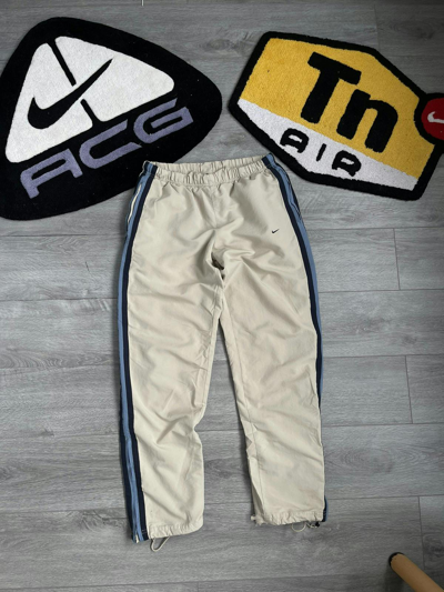 Pre-owned Nike X Vintage Nike Drill Track Pants Tn Swoosh Air Y2k In White