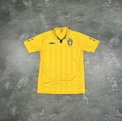 Pre-owned Jersey X Soccer Jersey Sweden Sverige 2009 Size M Umbro Football Shirt In Yellow