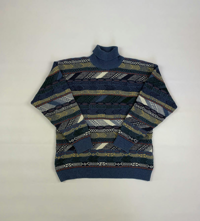 Pre-owned Coogi X Vintage Tundra Coogi Style Vintage Knit Sweater In Multicolor