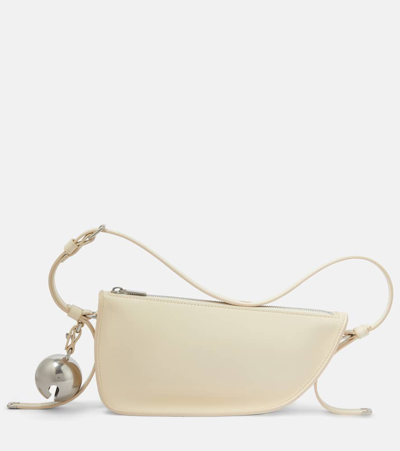 Burberry Mini Shield Sling Leather Shoulder Bag In White