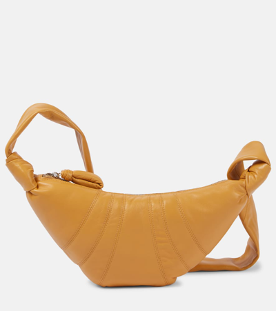 Lemaire Small Croissant Soft Nappa Shoulder Bag In Butter