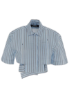 JACQUEMUS JACQUEMUS CROPPED BELTED SHIRT