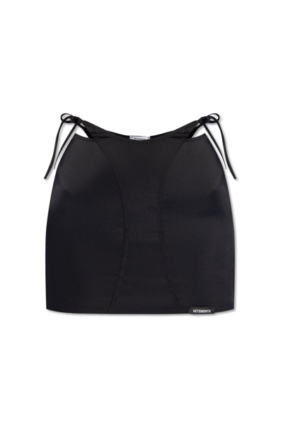 Vetements Knotted Beach Mini Skirt In Black