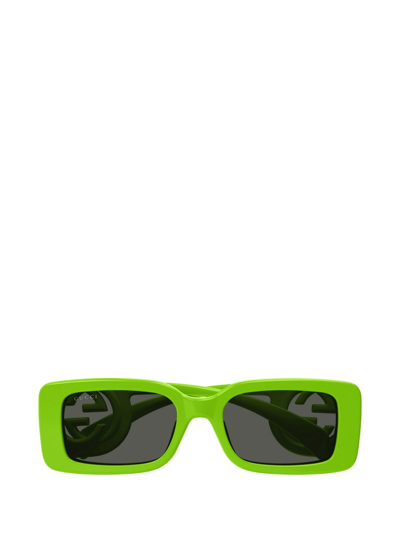 Gucci Eyewear Rectangle Frame Sunglasses In Green