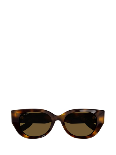 Gucci Eyewear Butterfly Frame Sunglasses In Multi