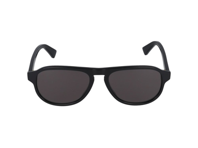 Bottega Veneta Eyewear Aviator Frame Sunglasses In Black