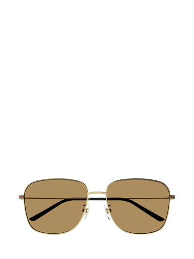 Gucci Eyewear Square In Gold