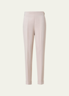 Akris Chris Conical-leg Crepe Pants In Sand