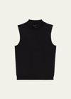 Theory Women's Merino Wool Mock Turtleneck Shell In Blk