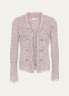 L AGENCE AZURE FUZZY CARDIGAN BLAZER