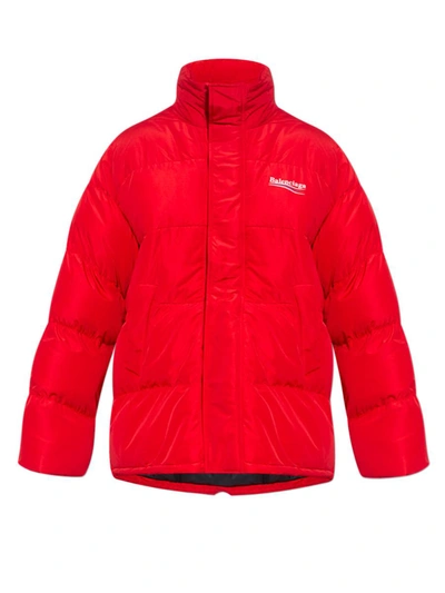 Balenciaga Nylon Puffer Jacket With Extractable Hood In Red