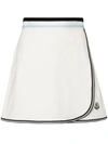 Moncler A-line Tennis Skirt With Logo Patch In White For Women In White