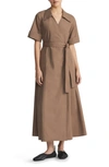 LAFAYETTE 148 LAFAYETTE 148 NEW YORK BELTED ORGANIC COTTON POPLIN FAUX WRAP SHIRTDRESS