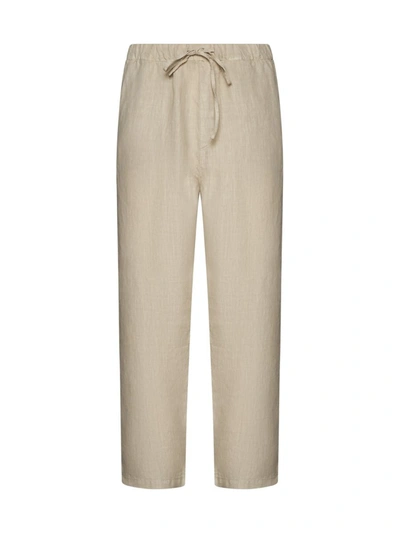 120% Lino Trousers In Safari Soft Fade