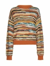 Alanui Madurai Striped Open-knit Cotton-blend Sweater In Multicolour