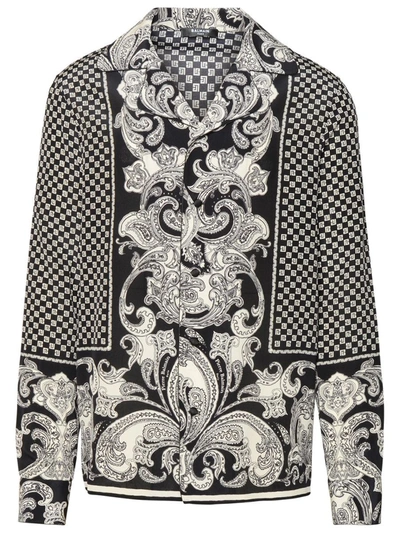 Balmain Monogram Shirt In Black