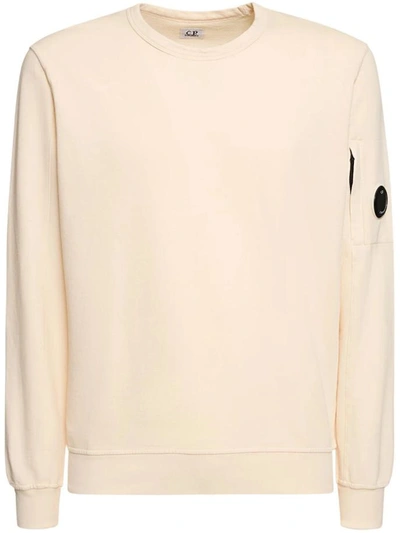 C.p. Company Compact Cotton Knit Sweater In Beige