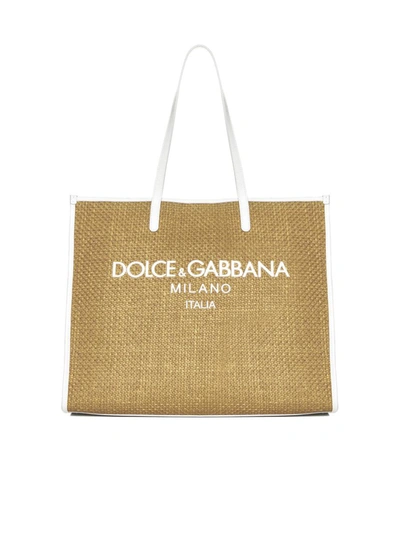 Dolce & Gabbana Tote In Miele Latte