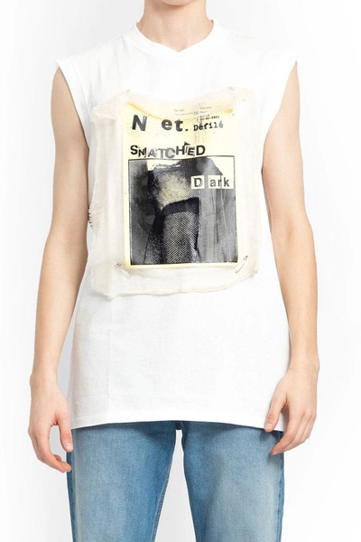 Maison Margiela Print Tank Top In White