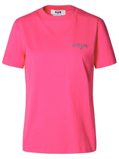 Msgm T-shirt Clothing In Fucsia