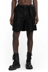 Sacai Belted Cargo Shorts In Black