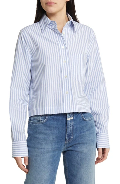 Closed Striped Organic-cotton Shirt In Blue
