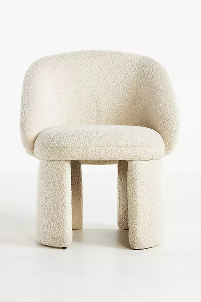 Anthropologie Bouclé Gemma Chair In Neutral