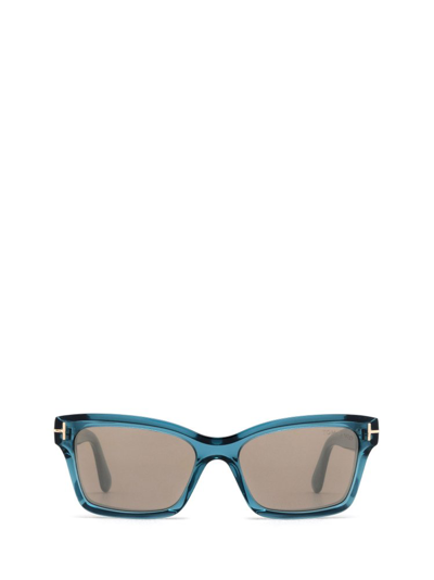 Tom Ford Eyewear Square Frame Sunglasses In Blue