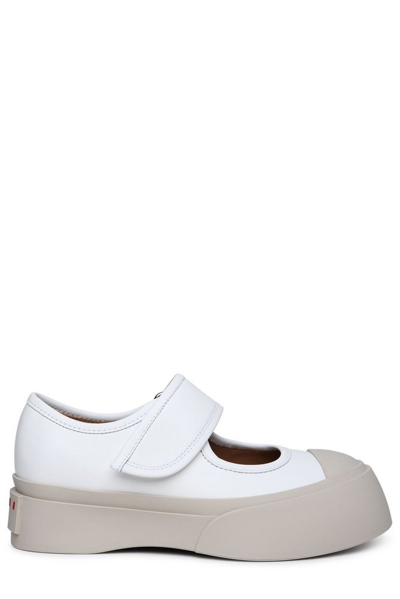 Marni Pablo Touch Strap Low Top Sneakers In White