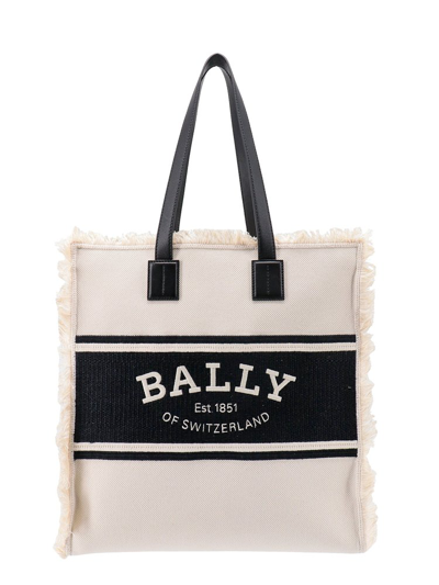 Bally Logo Embroidered Fringed Tote Bag In Multi