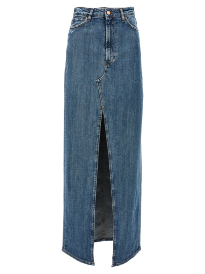 3x1 Elizabella High-rise Denim Skit In Blue